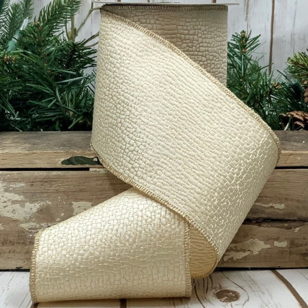 Jacquard Small Tiles - Ivory - 4" x 10yds