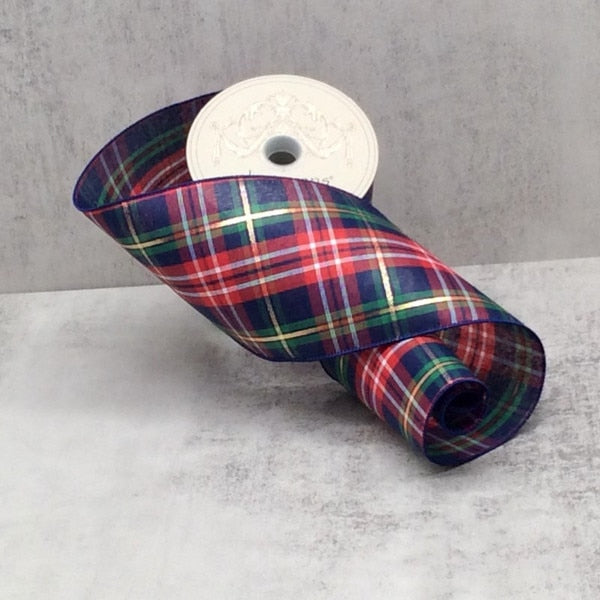 Devon Plaid - Red Navy Green - 4" x 10yds