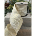 Jacquard - Ivory-Soft Gold - 4" x 10yds