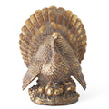 11.5 Inch Resin Antique Gold Turkey