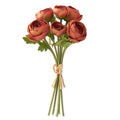 10.75 Inch Dark Orange Real Touch Ranunculus Bu