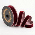 Velvet Metallic Dupion Fused Burgundy-1x10yd