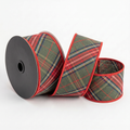 Traditions Plaid Fused Metallic Red-4x10yd