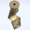 4" x 10yds suede velvet burnished metallic gold, grey