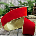 Lush Velvet Red Gold 2.5" x 10 yards