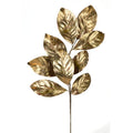 24" Metallic Magnolia Leaf Spray