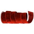 4"X10Y Red Sheldon Velvet Metallic Back Ribbon