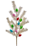 32" Vintage Tinsel Bulb Spray