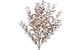 23" Champagne Glitter Boxwood Spray X12 Clusters