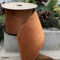 2.5" X 10yds Velvet Taffeta Back, Copper