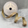 Beaded jewel chevron glam, gold 1' x 5 yards